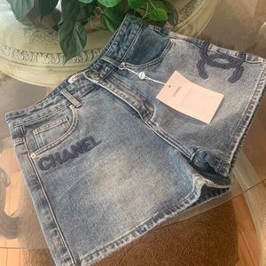 Denim Chanel Shorts